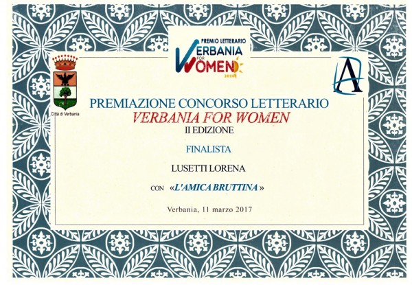 Finalista II Edizione Concorso letterario Verbania for Women 2017